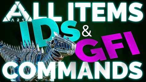 For more help using commands, see the "How to Use <b>Ark</b> Commands" box. . Ark ids